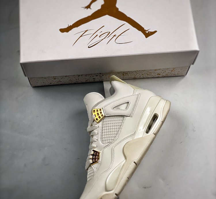 Nike Air Jordan 4 White Gold