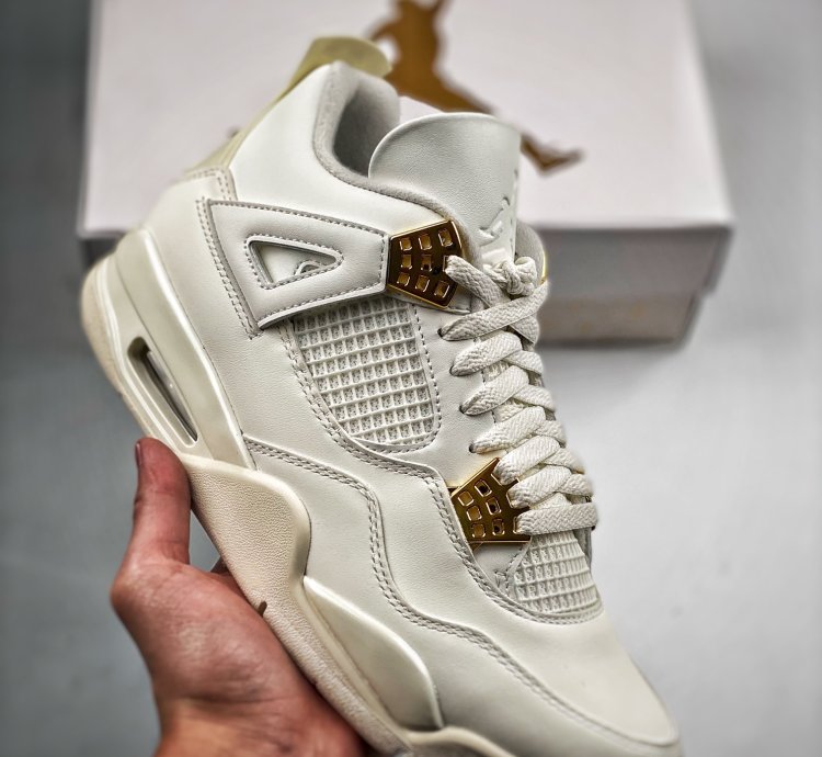 Nike Air Jordan 4 White Gold