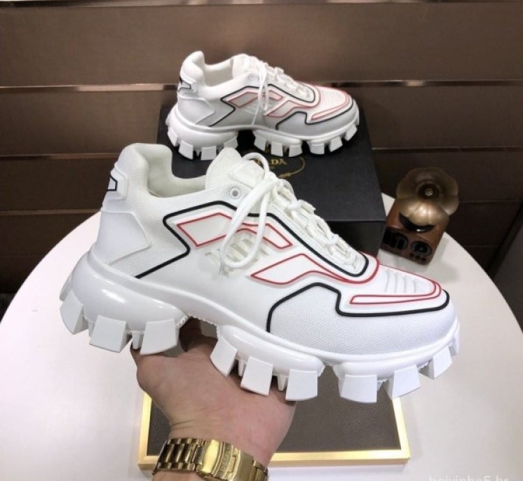 Prada Cloudbust Thunder White Red Sneakers