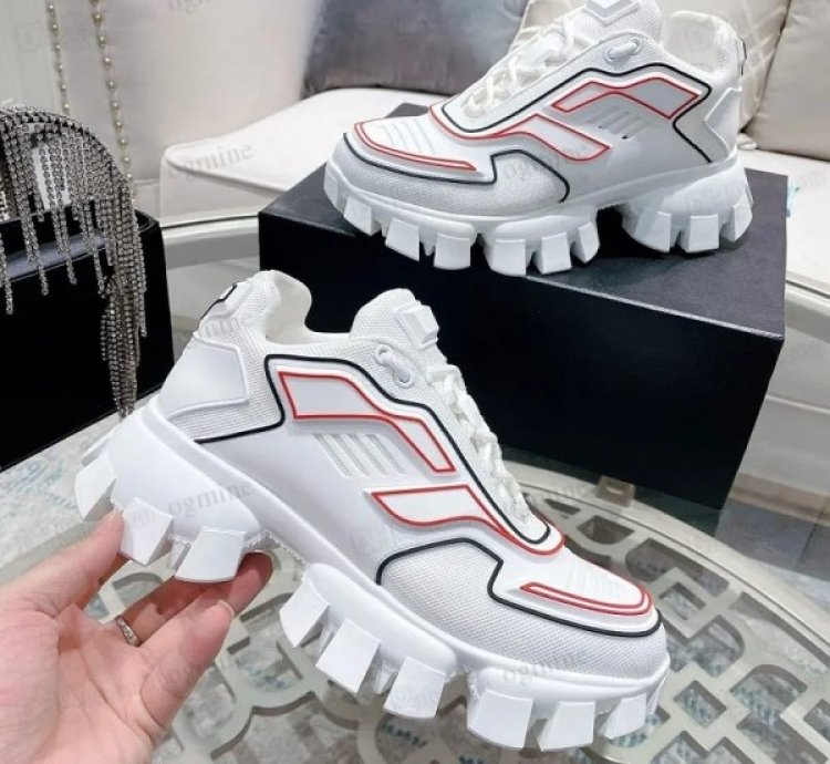 Prada Cloudbust Thunder White Red Sneakers