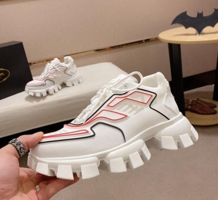 Prada Cloudbust Thunder White Red Sneakers