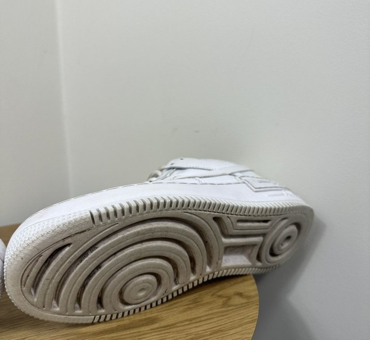 Vintage Nike Air Force 1 Low Triple White Shadow Sneakers