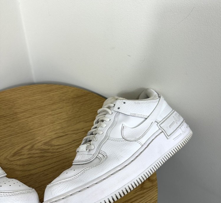 Vintage Nike Air Force 1 Low Triple White Shadow Sneakers