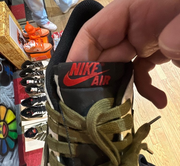 Worn 10x Travis Scott Jordan 1 Low Olive Size 9w 7 5m