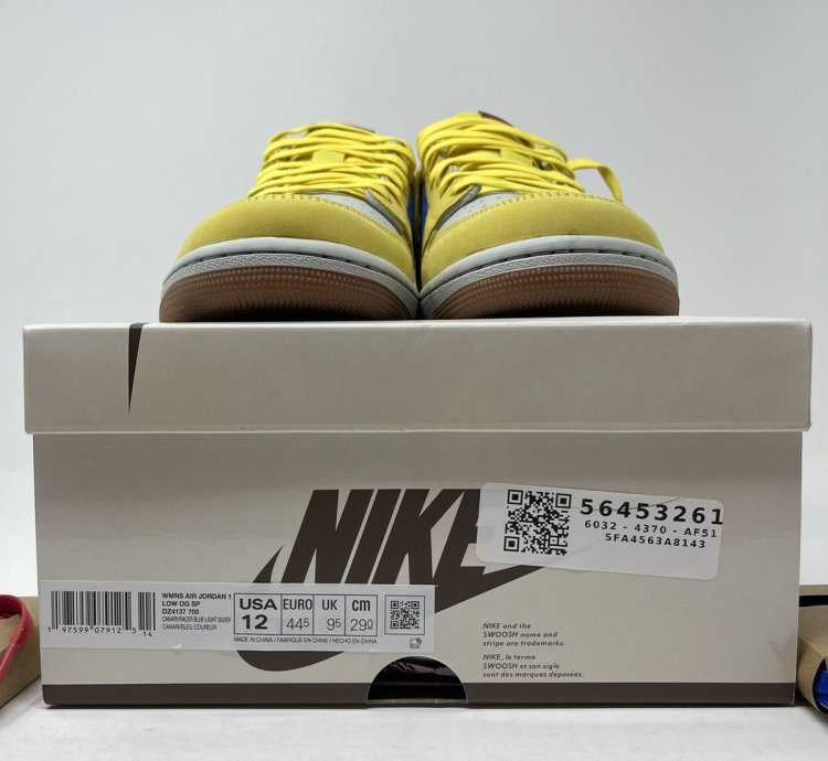 Jordan 1 Retro Low Og Sp Travis Scott Canary Men Size 10 5