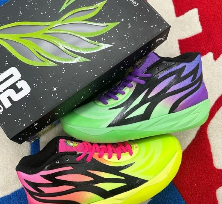 Pum A Melo 0 2 Multi Color Rick Morty Basketball Sneakers