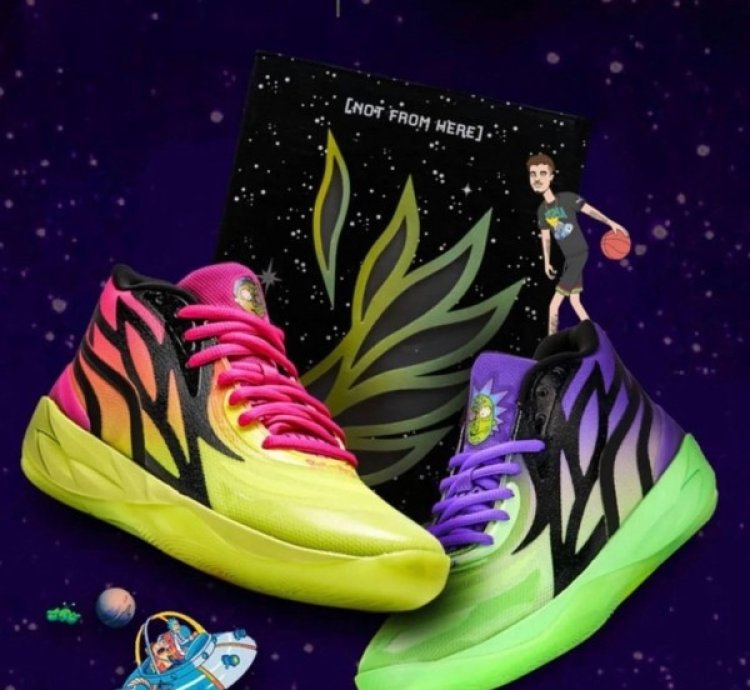 Pum A Melo 0 2 Multi Color Rick Morty Basketball Sneakers