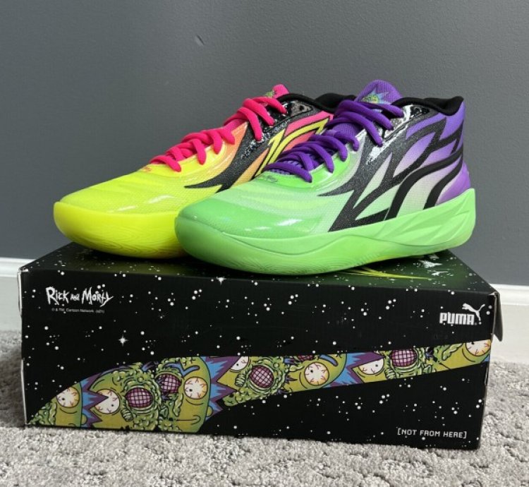 Pum A Melo 0 2 Multi Color Rick Morty Basketball Sneakers