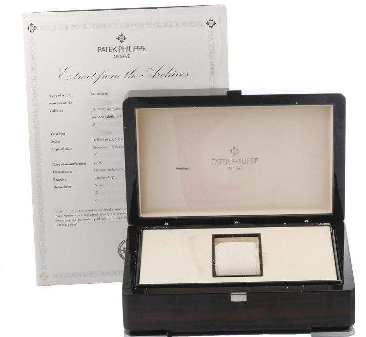 Patek Philippe Chronograph Complications Chronograph Rose Gold Mens Watch 5070r Box Papers