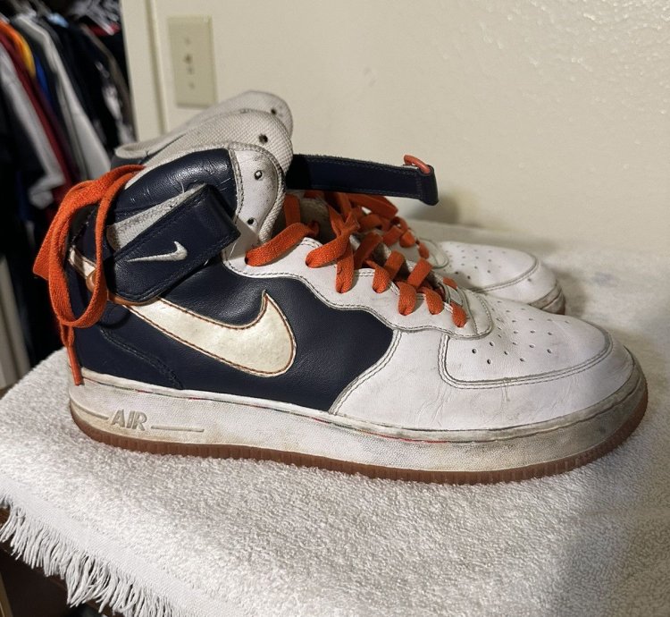 Vintage Nike Air Force 1 Mid Orange Blaze 2007 Size 10 5