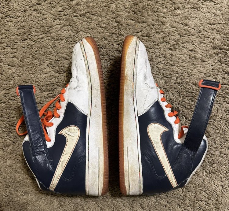 Vintage Nike Air Force 1 Mid Orange Blaze 2007 Size 10 5