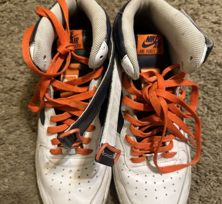 Vintage Nike Air Force 1 Mid Orange Blaze 2007 Size 10 5