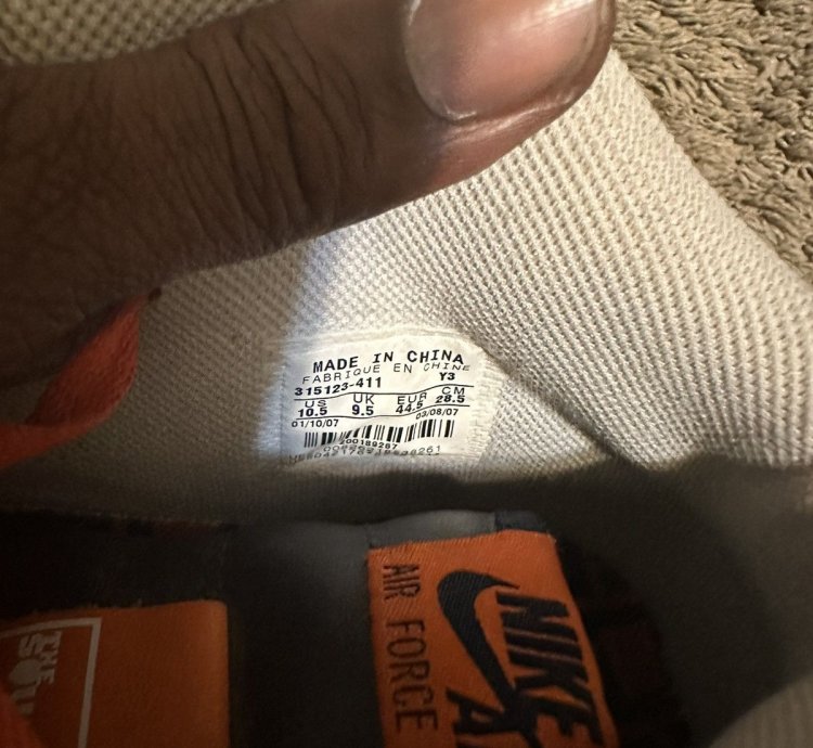 Vintage Nike Air Force 1 Mid Orange Blaze 2007 Size 10 5