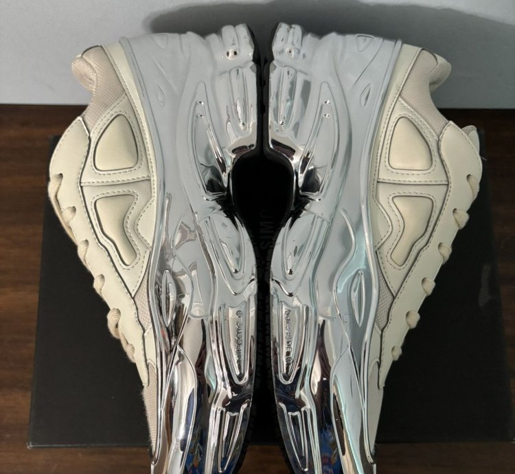Adidas Raf Simons Ozweego Cream White Silver Metallic