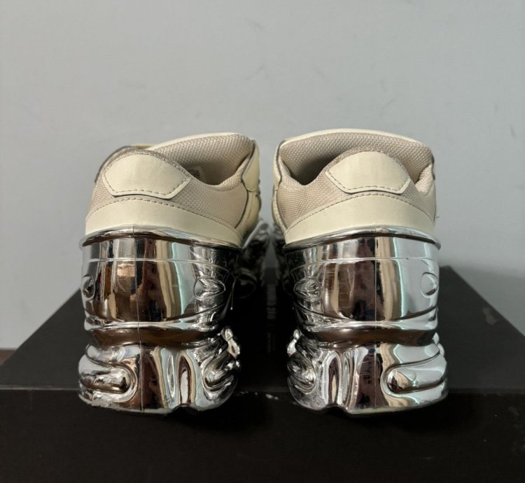 Adidas Raf Simons Ozweego Cream White Silver Metallic