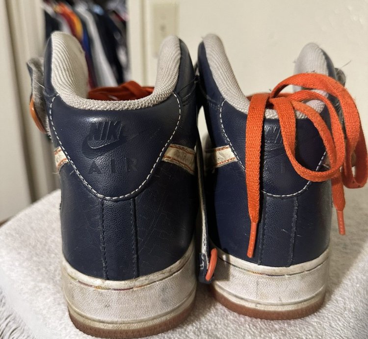 Vintage Nike Air Force 1 Mid Orange Blaze 2007 Size 10 5