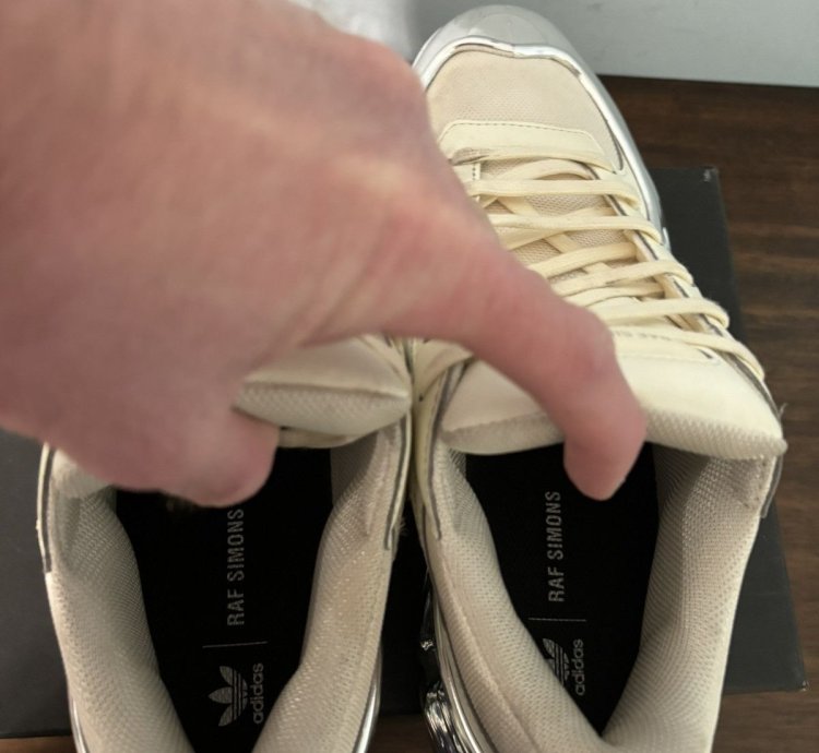 Adidas Raf Simons Ozweego Cream White Silver Metallic
