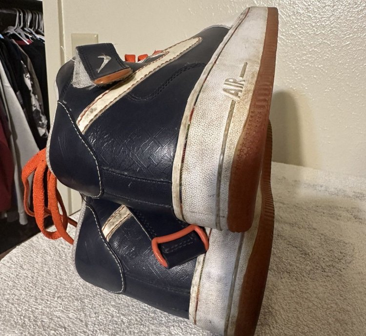 Vintage Nike Air Force 1 Mid Orange Blaze 2007 Size 10 5