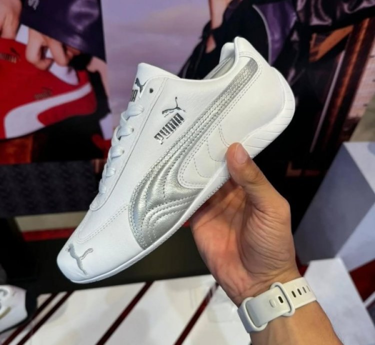 Pum A Speedcat Leather White Silver Sneakers