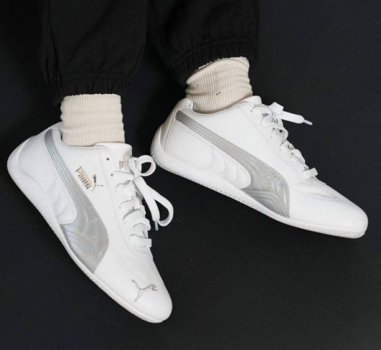 Pum A Speedcat Leather White Silver Sneakers