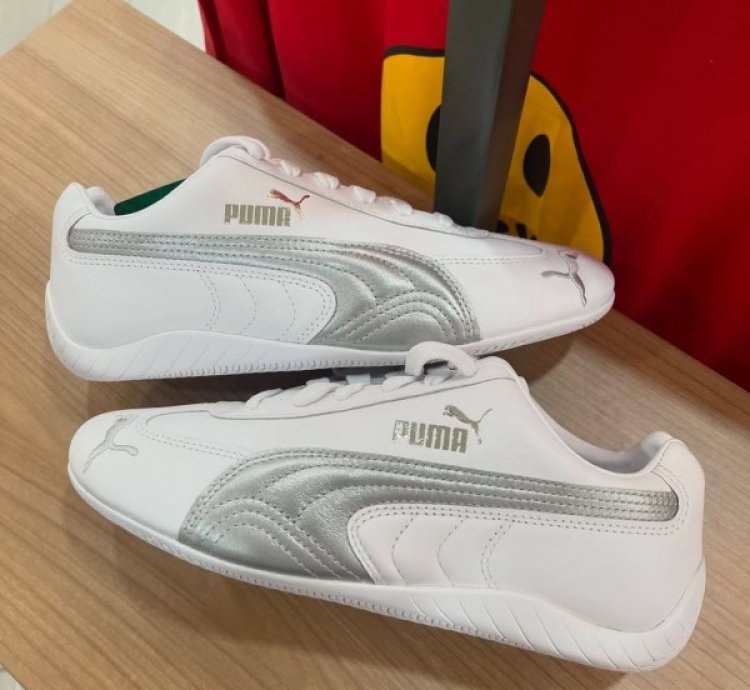 Pum A Speedcat Leather White Silver Sneakers