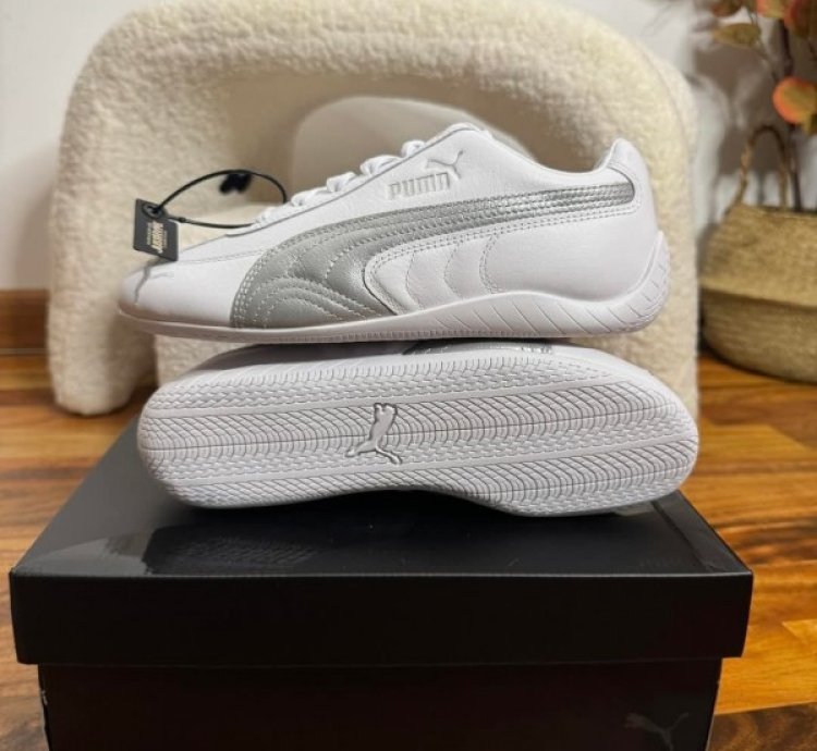 Pum A Speedcat Leather White Silver Sneakers