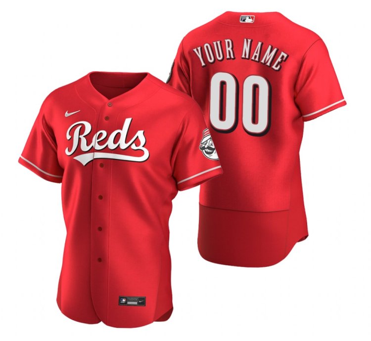 Cincinnati Reds Custom Scarlet Stitched Mlb Flex Base Jersey