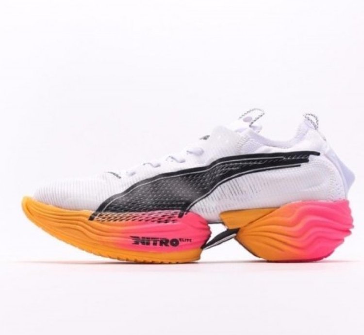 Pum S Fast R Nitro Elite 2 White Orange Sneakers