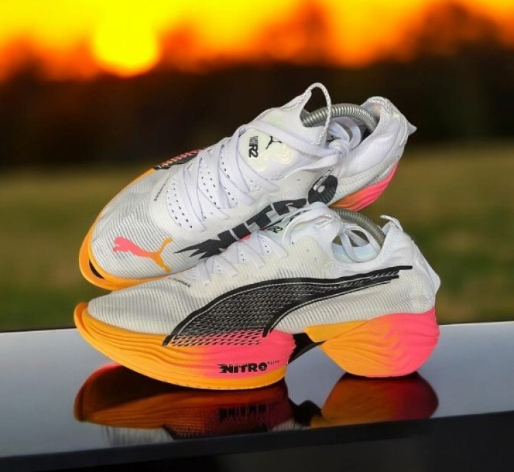 Pum S Fast R Nitro Elite 2 White Orange Sneakers