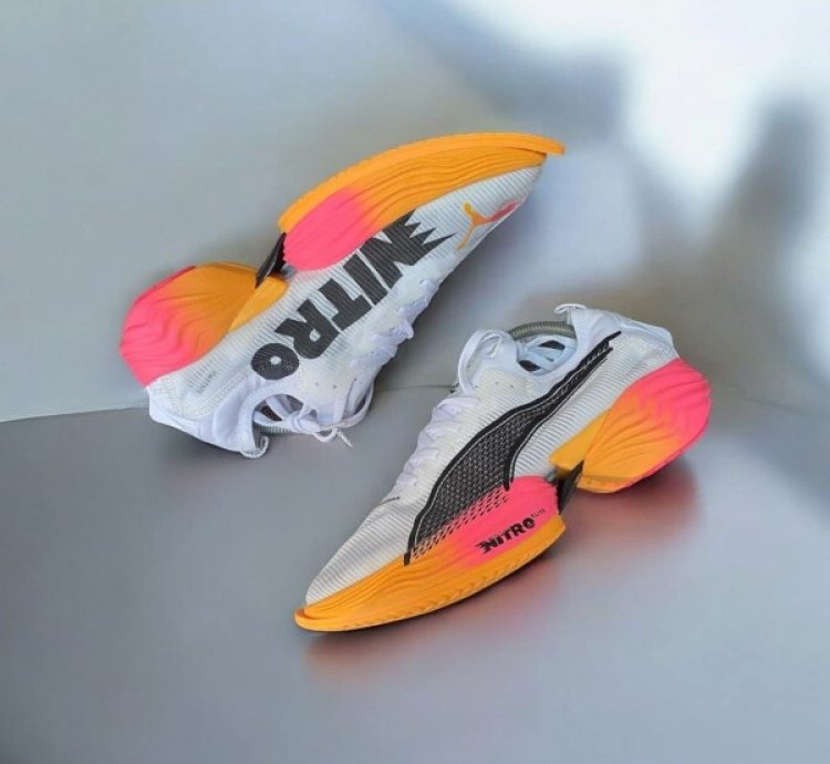 Pum S Fast R Nitro Elite 2 White Orange Sneakers