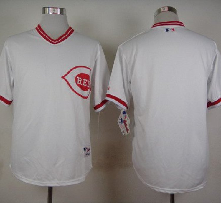 Cincinnati Reds Customized 1990 White Pullover Jersey
