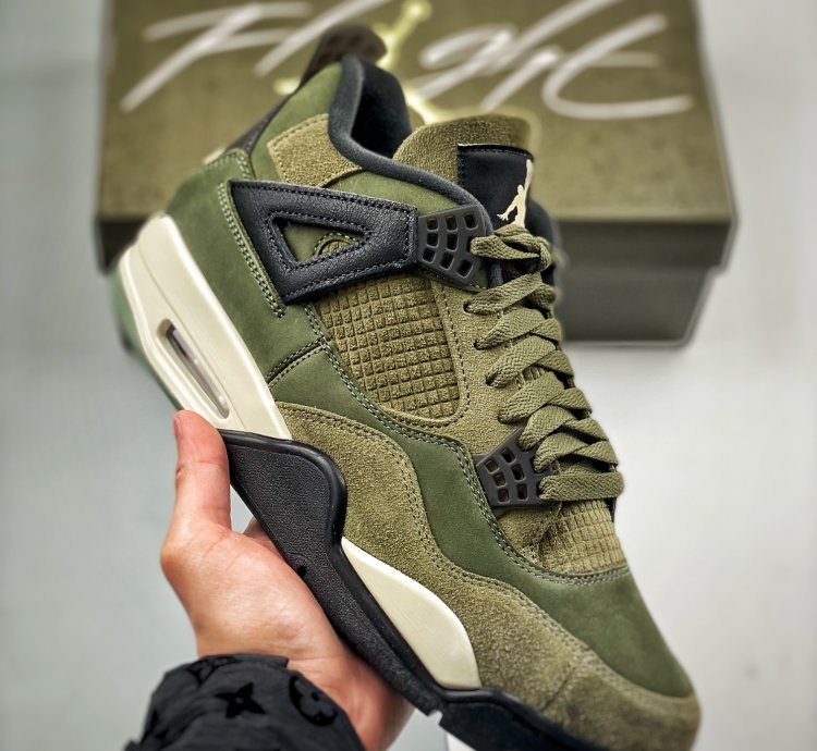 Nike Air Jordan 4 Olive Canvas Fb9927-200