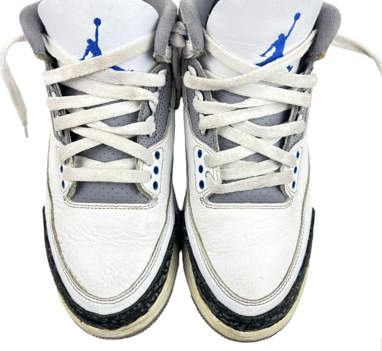 Vintage Nike Air Jordan 3 Retro Mid Racer Blue Elephant Skin Ct8532-145 Mens Us Size 8 Athletic Sneaker 2021
