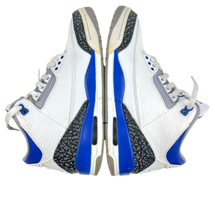 Vintage Nike Air Jordan 3 Retro Mid Racer Blue Elephant Skin Ct8532-145 Mens Us Size 8 Athletic Sneaker 2021