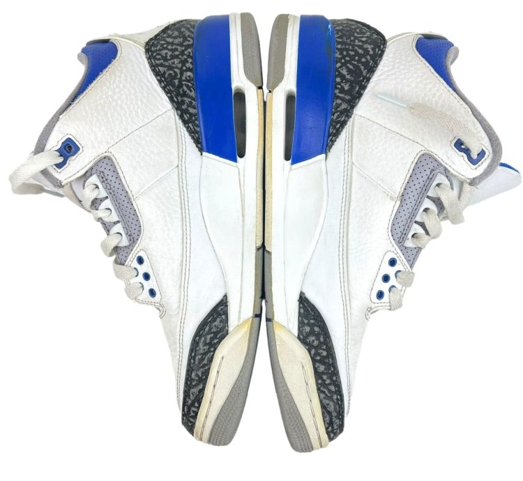 Vintage Nike Air Jordan 3 Retro Mid Racer Blue Elephant Skin Ct8532-145 Mens Us Size 8 Athletic Sneaker 2021