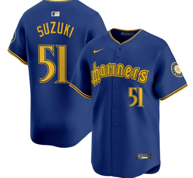 Ichiro Suzuki Jersey 51 Seattle Mariners 2025 Vapor Premier Limited Stitched Blue