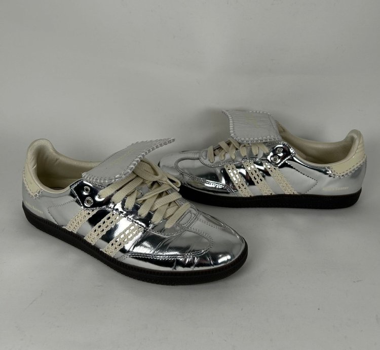 Adidas Wales Bonner Metallic Silver Samba Sneaker Size 10