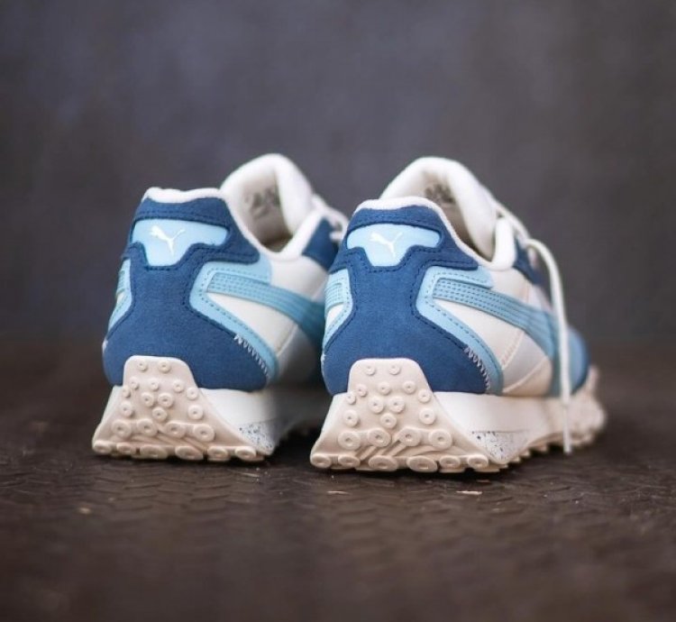 Puma Blacktop Rider Washed White Blue Sneakers