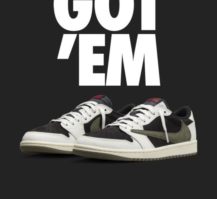 Jordan 1 Travis Scott Olive 9 5m 11w