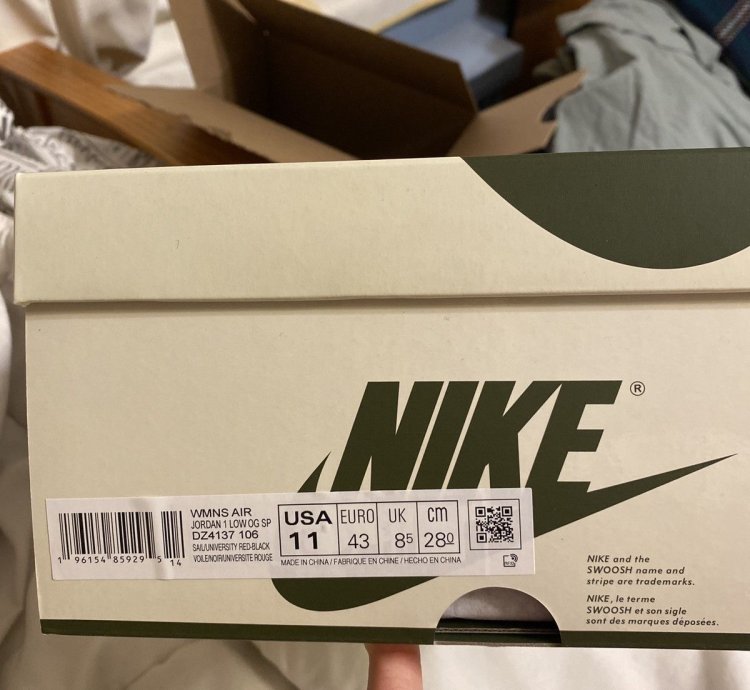 Jordan 1 Travis Scott Olive 9 5m 11w