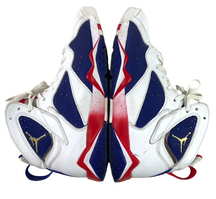 Vintage Nike Air Jordan 7 Retro Olympic Basketball Sneakers Size 10 5 Us Red White Blue Mens