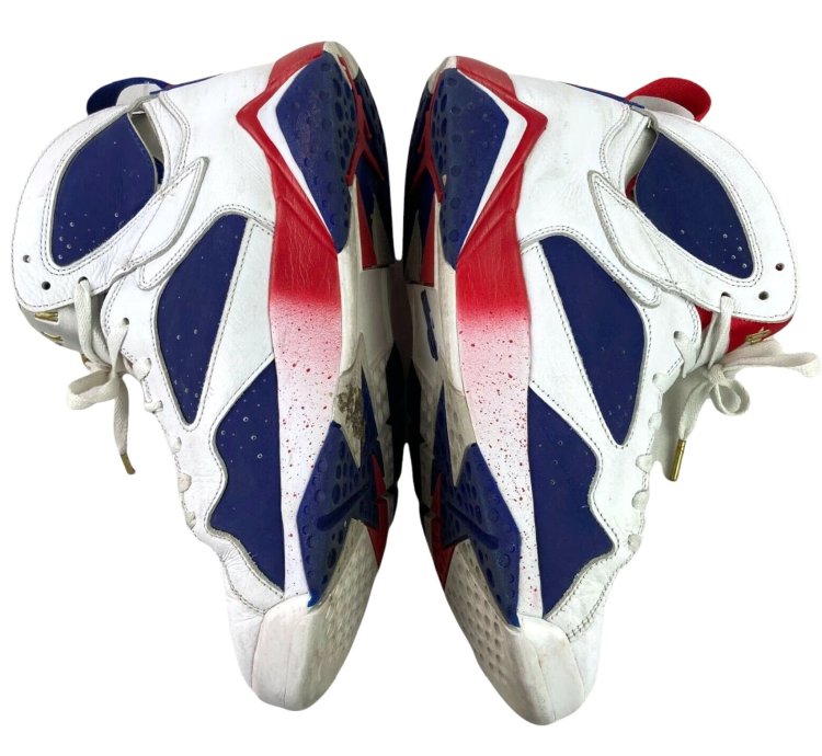 Vintage Nike Air Jordan 7 Retro Olympic Basketball Sneakers Size 10 5 Us Red White Blue Mens