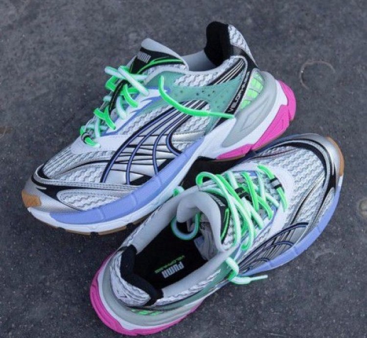 Puma Velophasis Multi Purple Pink Sneakers
