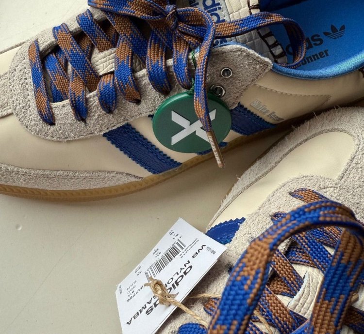 Adidas Wales Bonner Samba Nylon Wonder Clay Royal Blue
