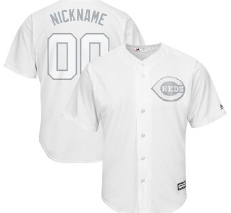 Cincinnati Reds Majestic 2019 Players Weekend Cool Base Roster Custom White Jersey