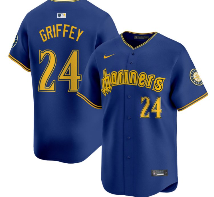 Ken Griffey Jr Jersey 24 Seattle Mariners 2025 Vapor Premier Limited Stitched Blue
