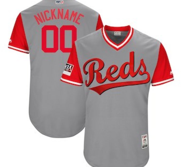 Cincinnati Reds Majestic Gray 2018 Players Weekend Flex Base Custom Jersey