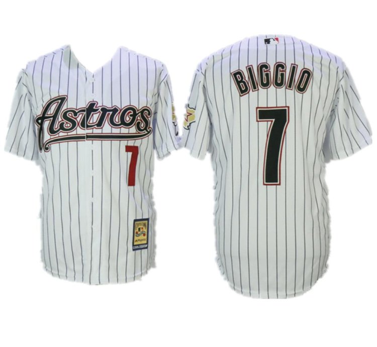 Houston Astros Craig Biggio White 2000 Throwback Jersey