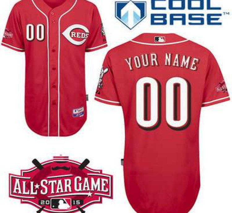 Cincinnati Reds Personalized Alternate Jersey With 2015 All-star Patch