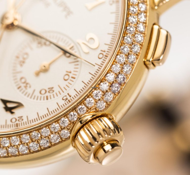 Patek Philippe Chronograph Ladies Split Second Chronograph Ref 7059- 18k Rose Ivory Dial Box Papers Bj-2012 Germany